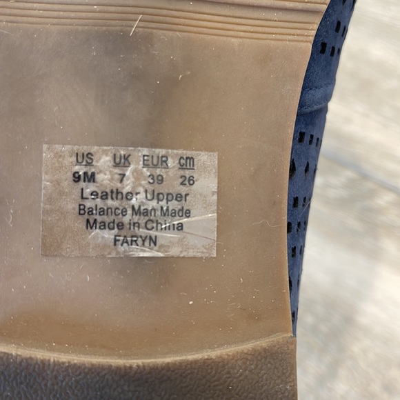 Franco Sarto Blue Leather Flats - Picture 4 of 4